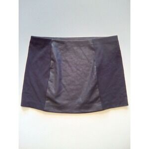 Mini Skirt Faux Leather Panelled Party Cocktail Clubbing Womens Size (L)‎